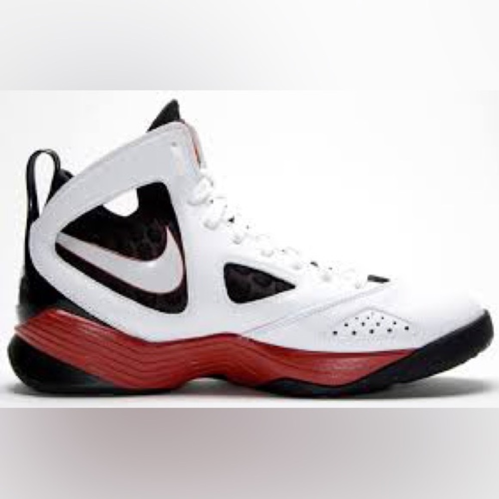Nike Huarache Legion red black white high top basketball sneakers shoes 12